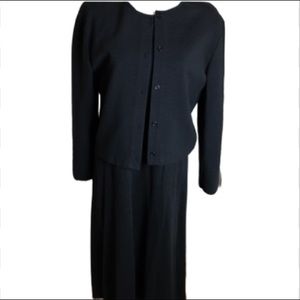 Talbots woman’s black dress and long sleeved jacket 2 pieces